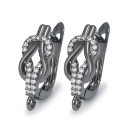 New DIY Earrings Clasps Hooks for Woman Handmade Jewelry Making Accessories Gold Color Brass Zircon Earrings Hook