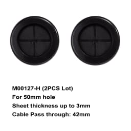 Flexible Rubber Grommet for Cable Hole Cover, Wire Organizer, Cable Pass Through, Round Gasket Black