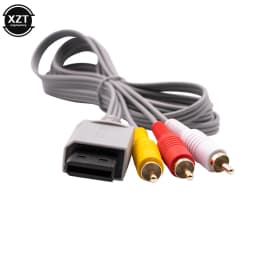 1.8m 3 RCA Cable for Nintendo Wii controller Console Audio Video AV Cable Composite 480p Gold-plated 3RCA for will Cable cord