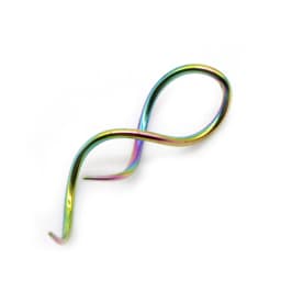 Alisouy 2pcs Punk Stainless Steel 8-shaped twist Dangle Men Women Ear hook Earrings Fake Ear expander Piercing Body Jewelry