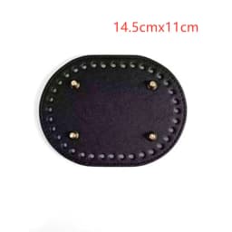 New 14.5*11cm Diy Hand-Woven Bag Hardware Accessor Cross Pattern Pu Oval Bag Bottom Women'S Bag Accessories For Handbags