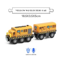 Battery Operated Locomotive Train Set Powerful Engine Bullet Electric Train Car Toys Fit for Biro Wooden Railway Track Kids Gift