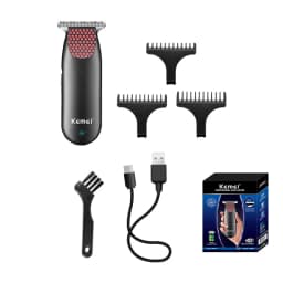 Kemei 889 Professional Pocket Cordless Hair Clipper Compact Mini Electric Beard HAIR Trimmer Small Portable Grooming Kit for Men