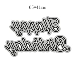 2022 New Arrival Metal Happy Birthday Phrase Word Letter Cutting Dies for Scrapbooking Greeting Card Making Stencils Paper Craft