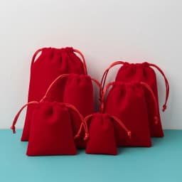 Jewelry Drawstring Velvet Bag Box Packaging Gift Pouches Earrings Ring Necklace Jewelry Candy Cotton Flannel Bag Can Custom
