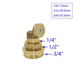 1/4" 1/2" 3/4" Brass Garden Sprayer Nozzle 1/2/3/4 Hole Garden Irrigation Water Sprinkler For Pesticide Atomizing Spray Fitting