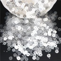3mm 4mm 5mm 6mm Transparent Crystal Sequin Cup Flat Round PVC Loose Sequins for Diy Handmade Sewing Accessories 10g