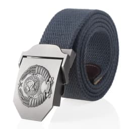 SupSindy New Canvas Belt 3D Soviet National Emblem Metal Buckle Jeans Belts for Men CCCP Army Military Tactical Belts Male Strap