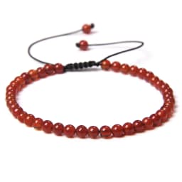 Adjustable 4MM Stone Beads Bracelet For Women Natural Agates Bangles Onyx Lapis Lazuli Woven Bracelet For New Year Gift Jewelry