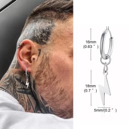 FUN GRENADE SHAPED EARRINGS FOR MEN JEWELRY STAINLESS STEEL HOOP EARING GIFT FOR HIM