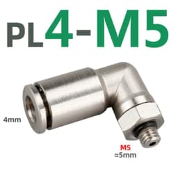 PL brass nickel-plated metal pneumatic connector 1/8" 1/4" 3/8" 1/2" external thread hose air compressor high pressure connector