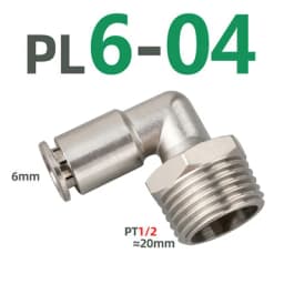 PL brass nickel-plated metal pneumatic connector 1/8" 1/4" 3/8" 1/2" external thread hose air compressor high pressure connector