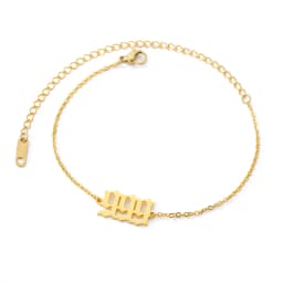 111 222 333 444 555 666 777 888 999 Angel Number Anklets for Women Stainless Steel Minimalist Ankle Bracelet Jewelry Gifts