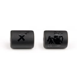 12 Zodiac Beads Charms Matte Black Onyx Constellation Beads Cylinder Pendant For DIY Making Jewelry Findings Bracelets Neckalces