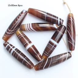 6-50mm Natural Coffe Botswana Agate Coffe Color Stripe agates Oval beads 15"/38cm , For DIY Jewelry making !