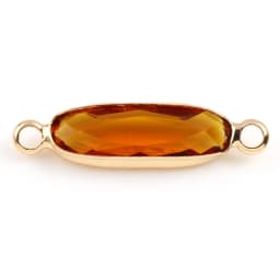 Multicolor Glass Connectors Oval Gold Color Copper Charms DIY Making Necklace Bracelets Women Jewelry Findings,22mm X 6mm,5PCs