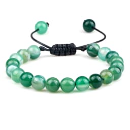 Men Energy Beads Bracelet Adjustable Natural Stone Agates Onyx Charm Bracelets Chakra Healing Women Yoga String Bangles Jewelry