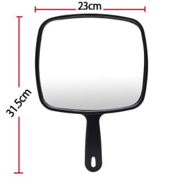 Hairdressing Large Mirror Comfortable Black Handheld Coating Mirror Beauty Makeup Hairdresser Household Looking Glass