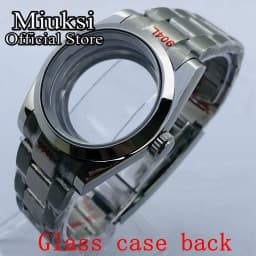 Miuksi 36mm/40mm silver case sapphire glass date fit NH35 NH36 NH34 ETA2824 2836 Mingzhu DG2813 3804 Miyota8205 8215 movement