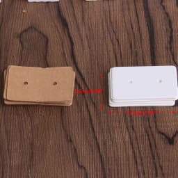 100Pcs Blank Kraft Paper Ear Studs Earring Display Cards Mini Price Label Tag Jewelry Cards DIY Project Storage Cards