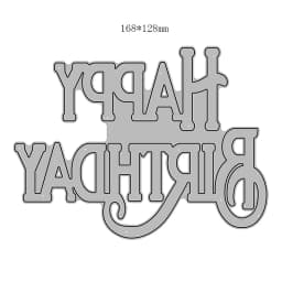 2022 New Arrival Metal Happy Birthday Phrase Word Letter Cutting Dies for Scrapbooking Greeting Card Making Stencils Paper Craft