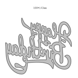 2022 New Arrival Metal Happy Birthday Phrase Word Letter Cutting Dies for Scrapbooking Greeting Card Making Stencils Paper Craft