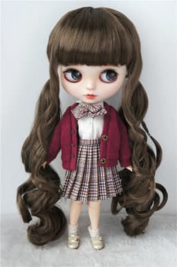 JD337 1/8 1/6 1/4 1/3 Long Pony Braids synthetic mohair BJD wigs OB11 YOSD MSD SD DOD Blythes Doll accessories