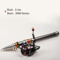fishing rod and reel combo set casting 1.8-3.6m telescopic carbon fishing rods spinning fishing reel Short travel stick bait set