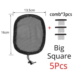 Nunify 1-5Pcs/Lot High Quality Hair Net For Make Ponytail Beautiful Woman Hair Tool Ponytail Afro Bun Wig Caps Hairnets