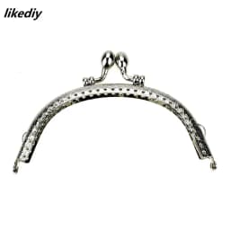 10 Pcs/Lot 12.5 CM Antique Bronze Silver Arch Metal Purse Frame Kiss Clasp Bag Handle For DIY Making Handbag Accessories