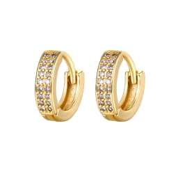 CRMYA Gold Silver Filled Several Sizes Hoop Earring CZ Zircon Heart Higgle Earrings For Women Jewelry Wholesale Aretes De Mujer