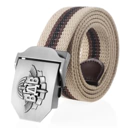 SupSindy Men Canvas Belt 3D Russian Airborne Troops VDV Metal Buckle Jeans Belts for Men Army Military Tactical Belts Male Strap