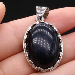Natural Stone Pendant Egg-Shaped Lace Pendant Rose Quartz/Malachite/Lapis Lazuli/Agates For Jewelry Making DIY Necklace Earrings