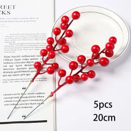 1Pack Fake Christmas Tree Pine Branches Xmas Berries For Christmas Tree DIY Wreath Decorations Noel Table Ornaments Kids Gifts