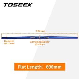 TOSEEK WCS Mtb Carbon Handlebar Bicycle Handlebar 31.8*580-760mm Dazzle Blue To Purple Handlebars For Mountain Bike Accessories