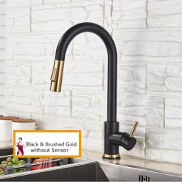 Rozin Smart Touch Kitchen Faucet Brushed Gold Pull Out Sensor Faucets Black/Nickel 360 Rotation Crane 2 Outlet Water Mixer Taps