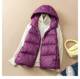 SEDUTMO Winter Duck Down Jacket Women Short Warm Thick Hooded Vest Female Slim Quilted Sleeveless For Spring ED1820
