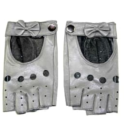 Leather Half-Finger Gloves Women's Fashion Thin Section Hollow Short Summer Outdoor Sports Cycling Car Driving