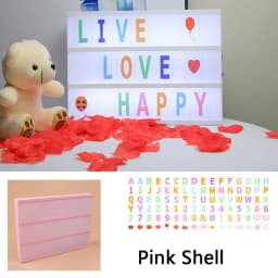A4 A5 A6 Size LED Combination Night Light Box Lamp DIY Black/Colorful Letters Cards USB AA Battery Cinema Lightbox White Pink