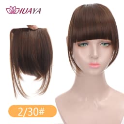 Synthetic Bangs Clip-in Hair Extensions Thick Bangs Hairpieces for Women Daily Heat Resistant Fake Bangs