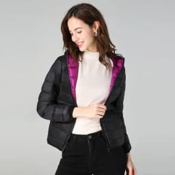 SEDUTMO Winter Double Sided Duck Down Coat Women Casual Short Hooded Puffer Jacket Autumn Thin Parkas ED1339