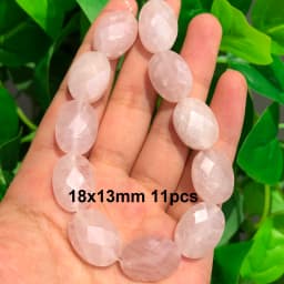 Natural Rose Quartz Beads Matte Pink Crystal Heart Faceted Round Loose Stone Beads for Jewelry Making DIY Handmade Bracelet