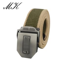 Maikun Metal Automatic Buckle Canvas Belts for Men Military Tactical Men Belt Casual Style Men Belt