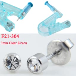 1PC Sterile Disposable No Pain Ear Piercer device Ear Cartilage Piercing Gun Tool Kit Unit Built In CZ Birthstone Earring Stud