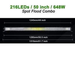 22 32 42 50 52'' Inch Straight Curved Led Light Bar Spot Flood LED Car Lights Offroad Driving Fog Lamp Truck 4x4 ATV UTV 12V 24V