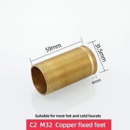 Copper kitchen sink hot and cold faucet accessories base fixed foot screw nut 30 plus filament