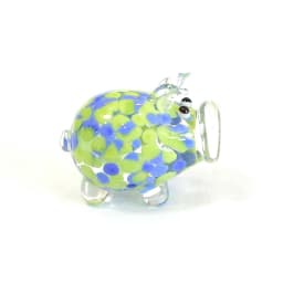 Different Styles Murano Glass Pig Mini Figurines Cute Tiny Animal Craft Ornaments Home Table Fairy Garden Room Kawaii Decoration