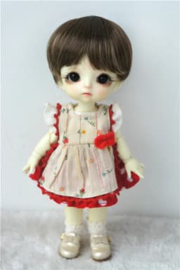 1/12 1/8 OB11 Doll Wigs D28053 3-4inch 4-5inch 5-6inch Enfant Cut Synthetic Mohair BJD Hair Lati Yellow &White Tiny Accessories