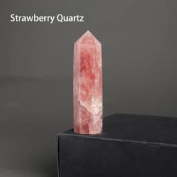7-8cm Natural Crystal Point Quartz Rainbow Wand Crystal Column Rose Quartz Rock Mineral Specimen Home Decor Reiki Healing stone