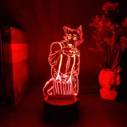 Beastars legoshi 3D Anime Light Acrylic Lamp Figure Legosi Cute Room Decoration 7 Color Changing Fans Art Lighting Collection